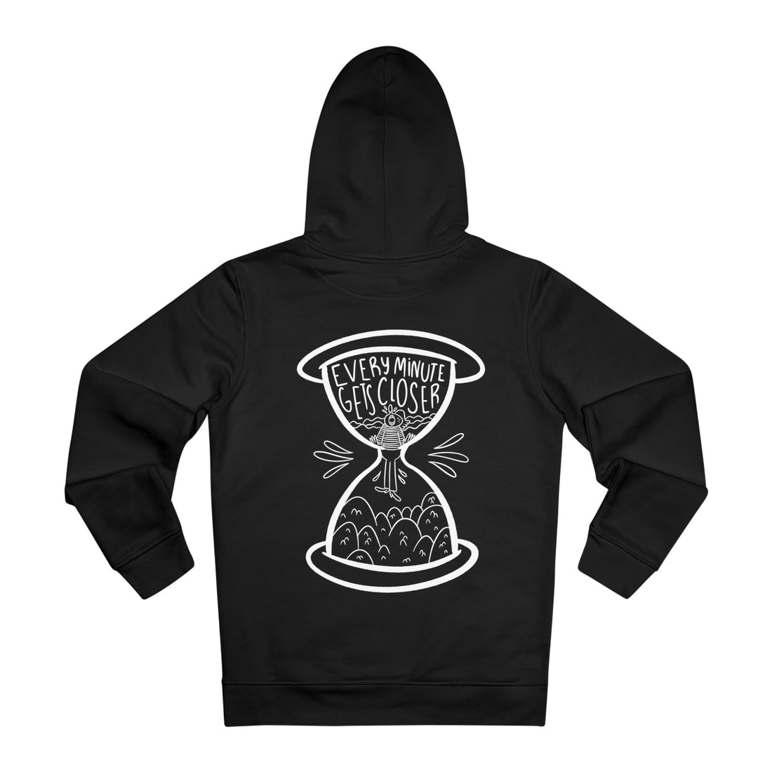 Printify Hoodie Black / M Fear of Time passing - Doodle Fears - Hoodie - Back Design