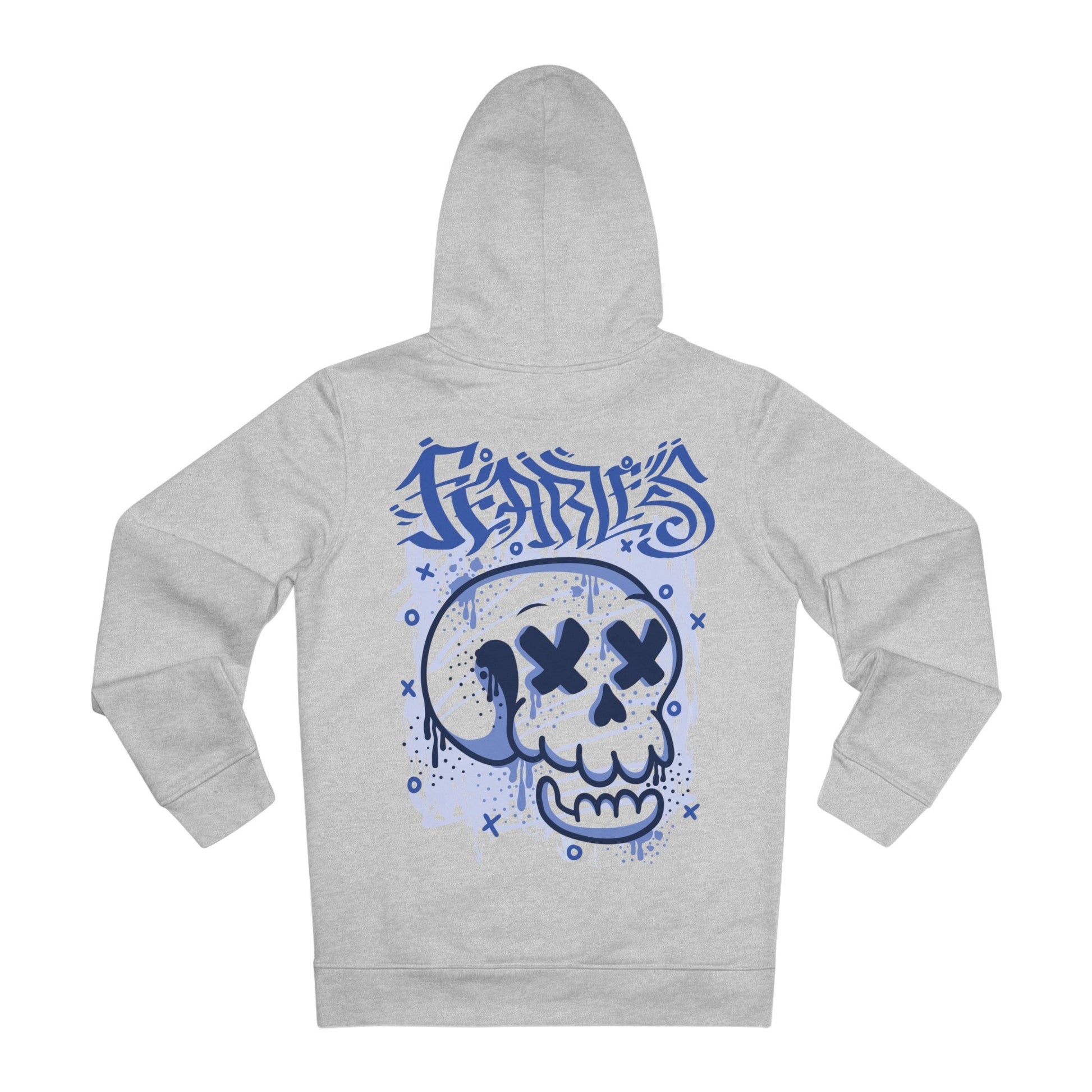 Printify Hoodie Heather Grey / S Fearless Skull - Streetwear - I´m Fine - Hoodie - Back Design