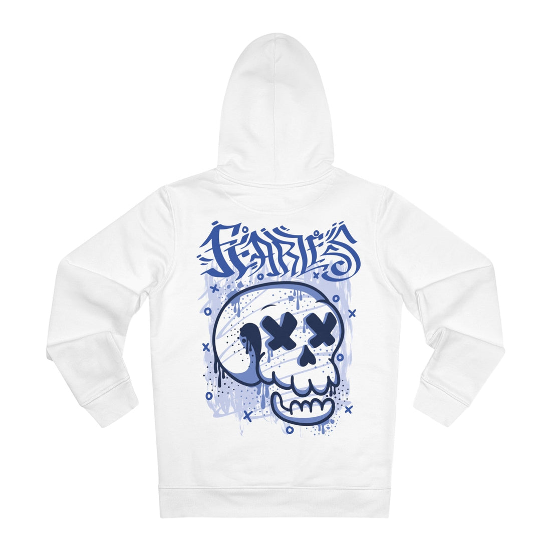 Printify Hoodie White / S Fearless Skull - Streetwear - I´m Fine - Hoodie - Back Design
