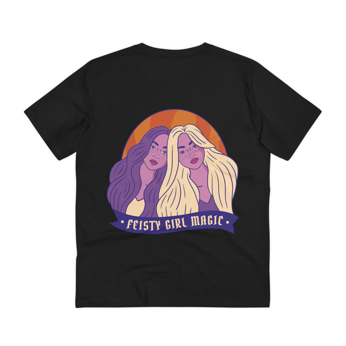 Printify T-Shirt Black / 2XS Feisty Girls Magic - Strong Feminist Woman - Back Design