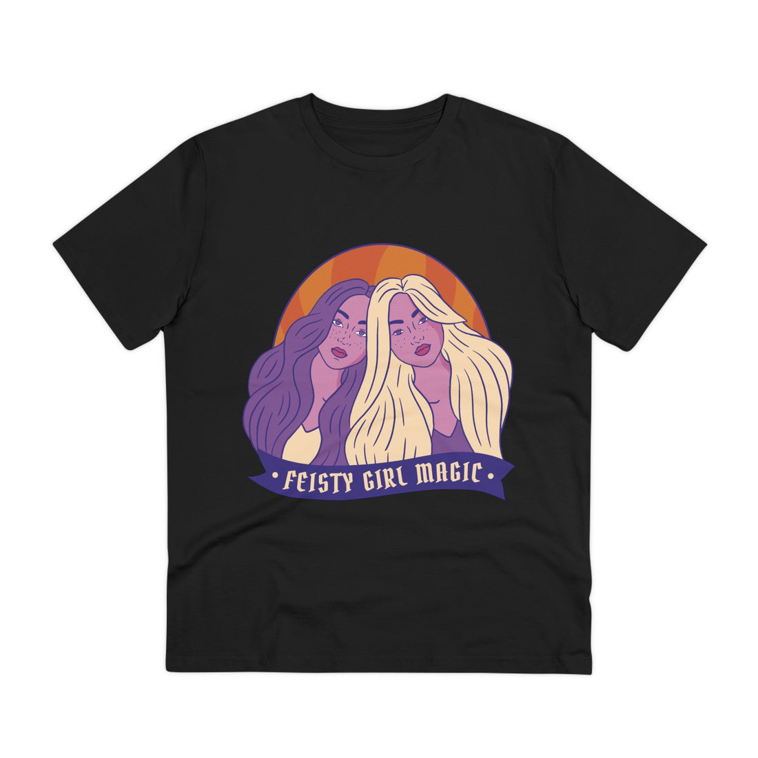 Printify T-Shirt Black / 2XS Feisty Girls Magic - Strong Feminist Woman - Front Design