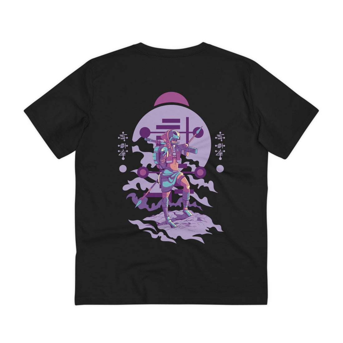 Printify T-Shirt Black / 2XS Female Scavenger Alien - Alien Warrior - Back Design
