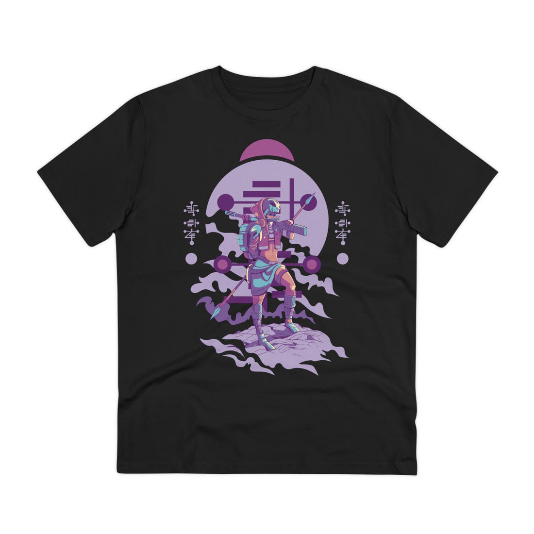 Printify T-Shirt Black / 2XS Female Scavenger Alien - Alien Warrior - Front Design