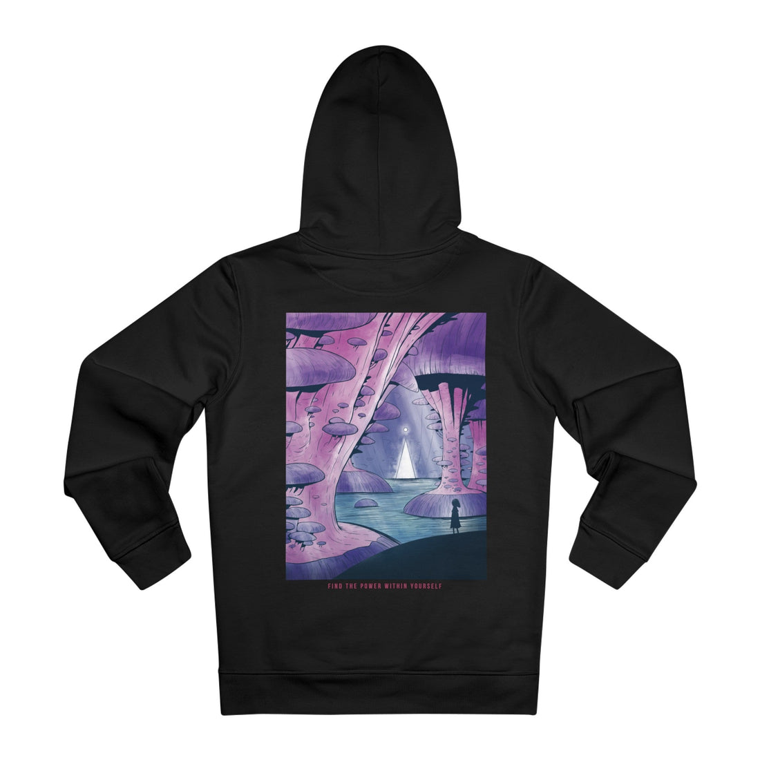 Printify Hoodie Black / M Find the Power within yourself - Watercolor Fantasy - Hoodie - Back Design