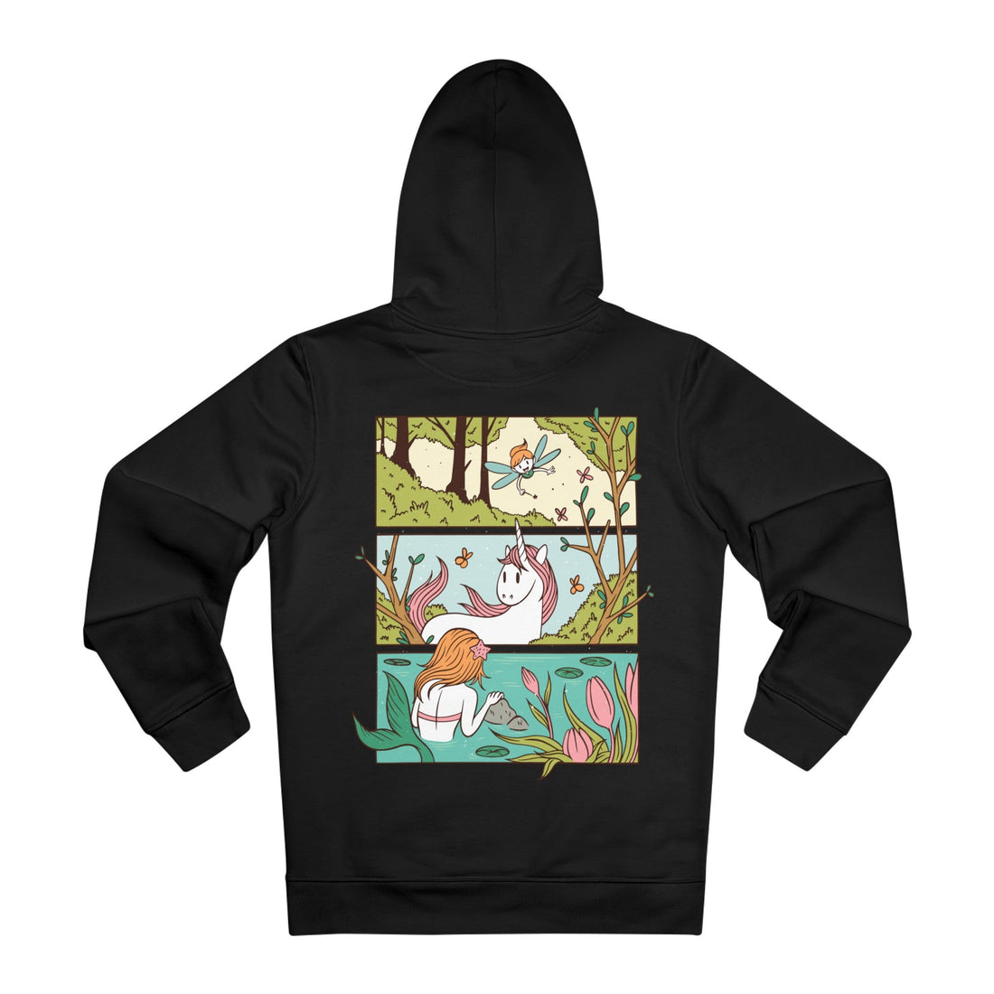 Printify Hoodie Black / 2XL Forest of Unicorn - Unicorn World - Hoodie - Back Design