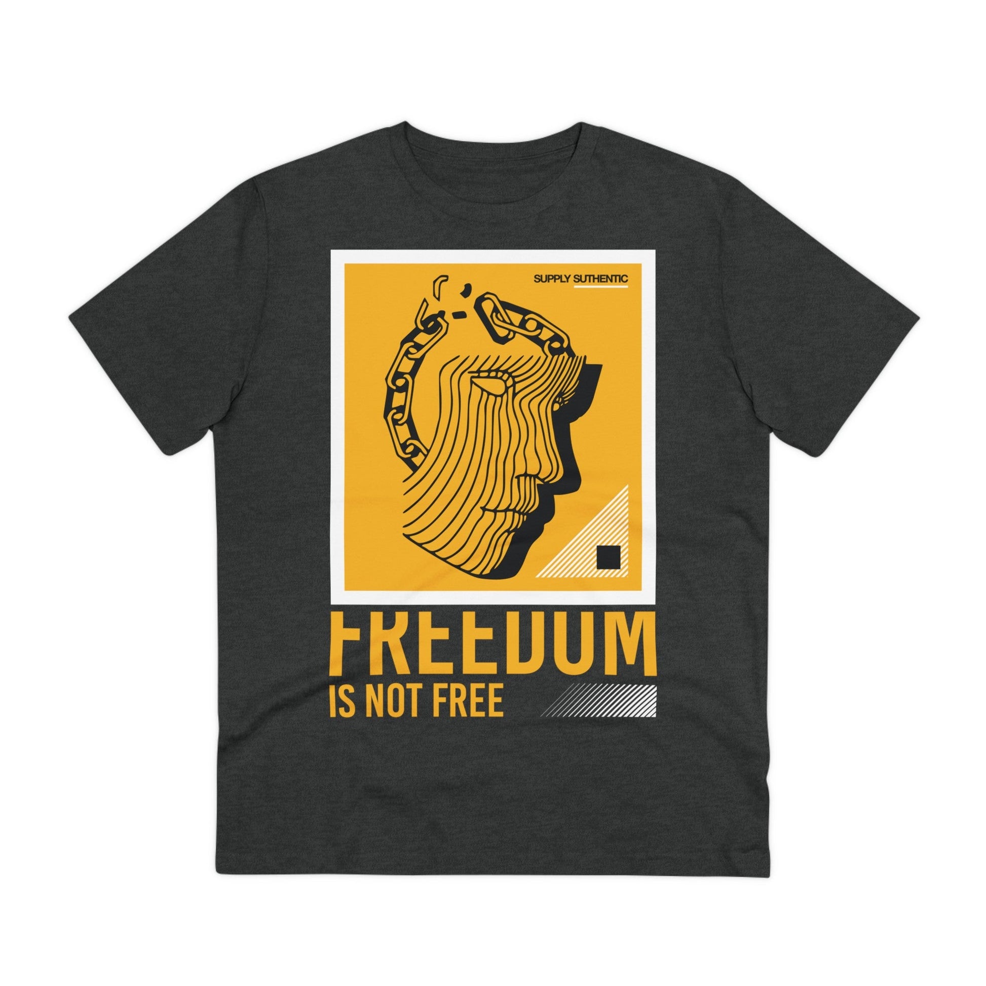 Printify T-Shirt Dark Heather Grey / 2XS Freedom is not free - Streetwear - King Breaker - Front Design