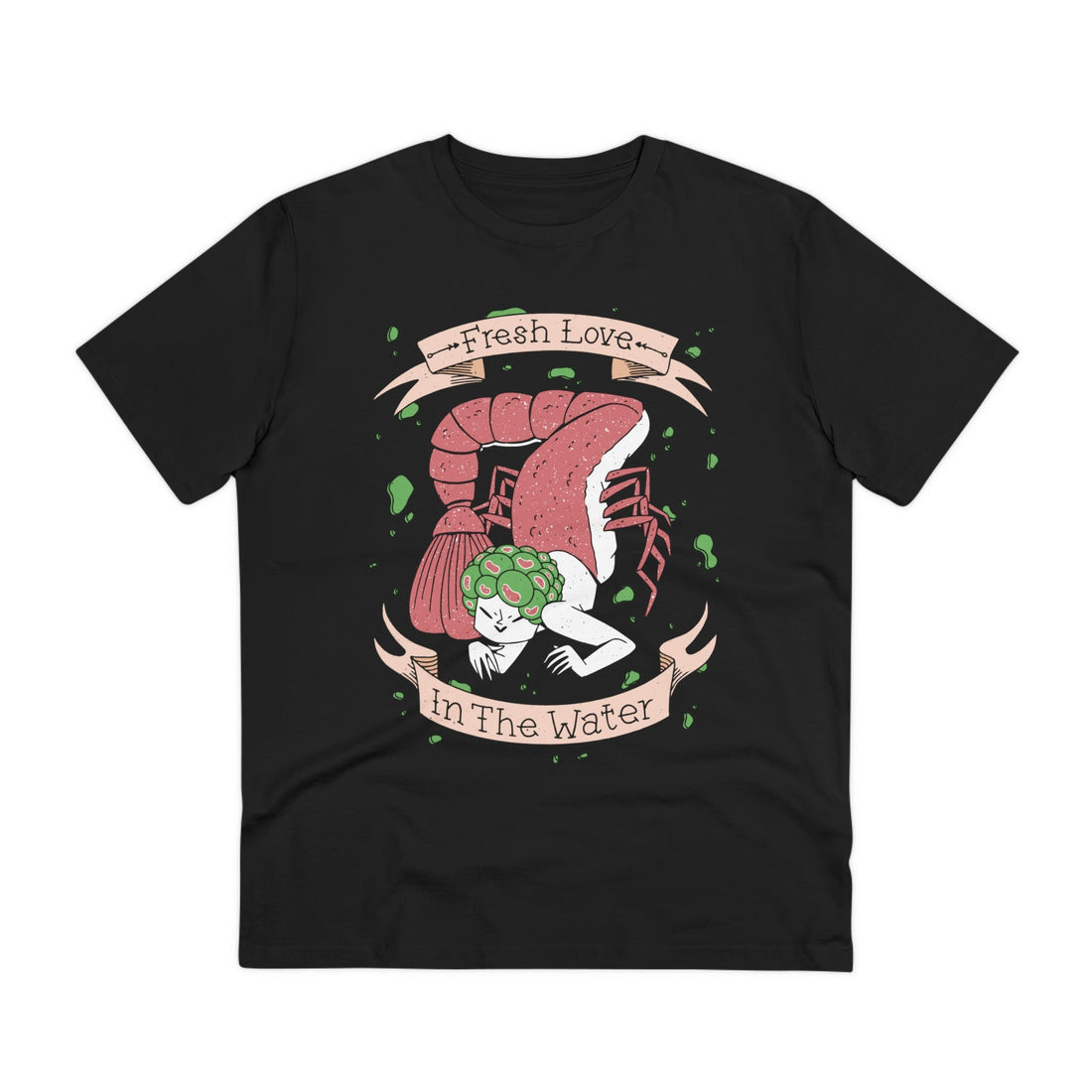Printify T-Shirt Black / 2XS Fresh Love in the water - Creepy Mermaids - Front Design