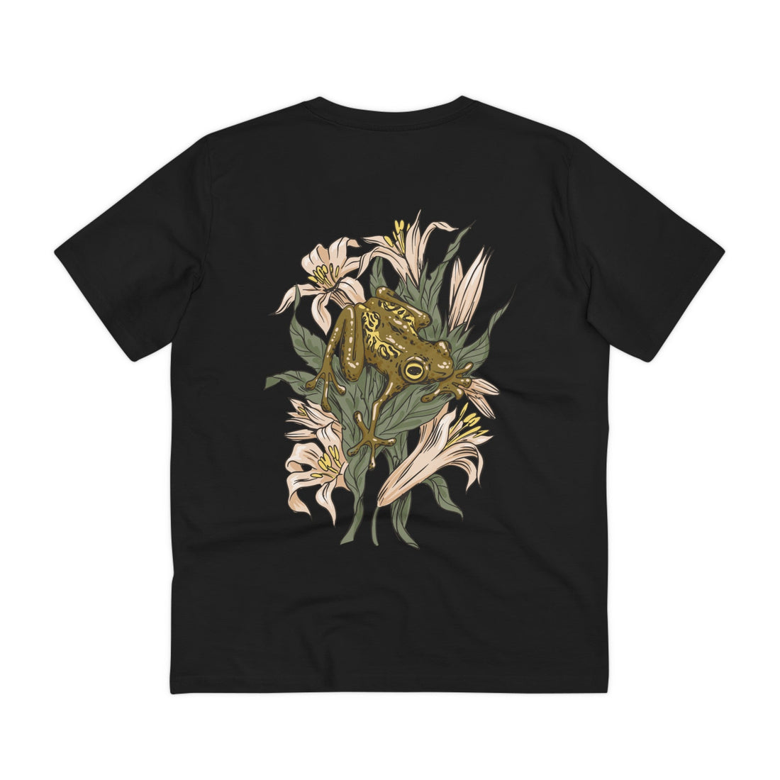 Printify T-Shirt Black / 2XS Frog - Animals in Nature - Back Design