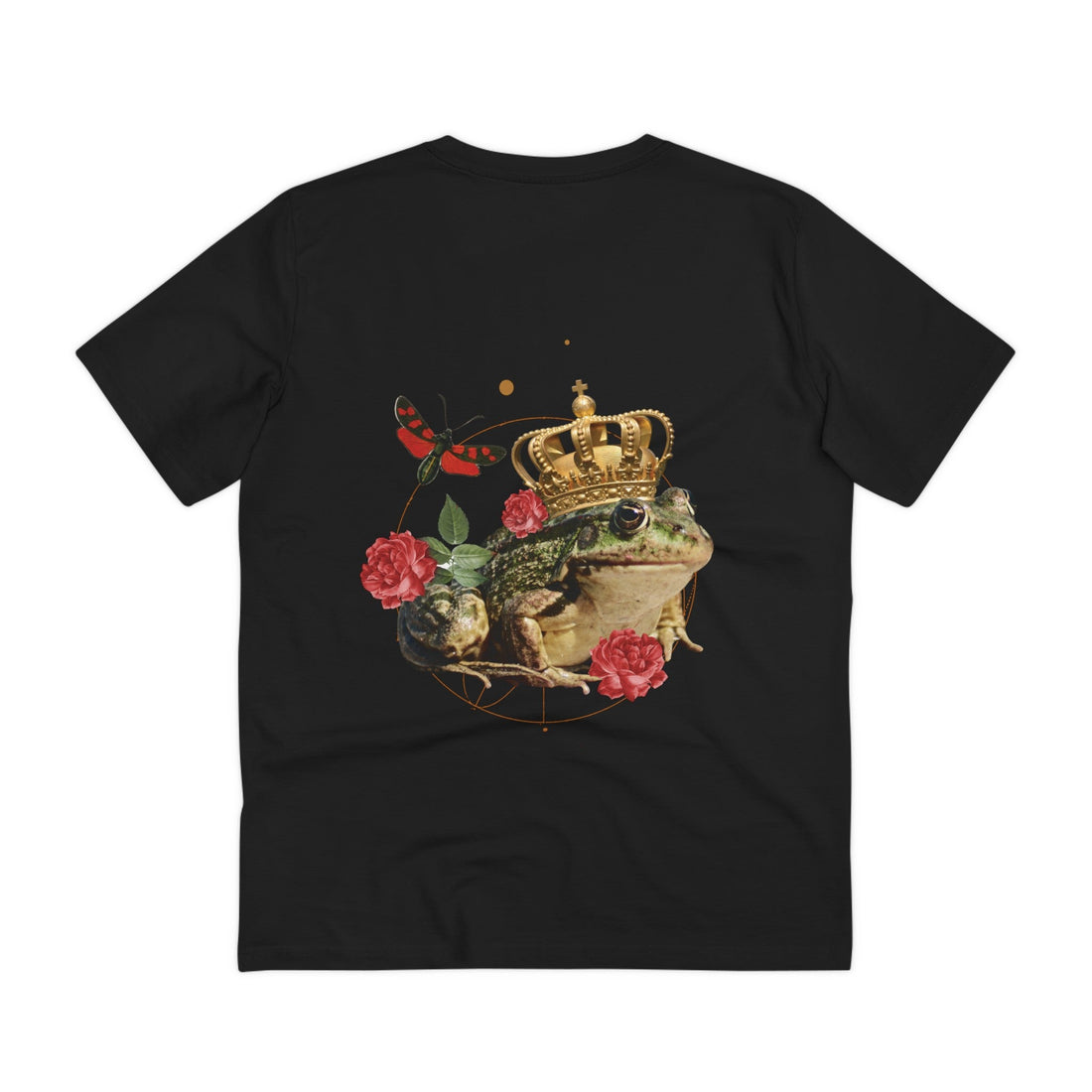 Printify T-Shirt Black / 2XS Frog King Gothic Nature - Quirky Collage - Back Design