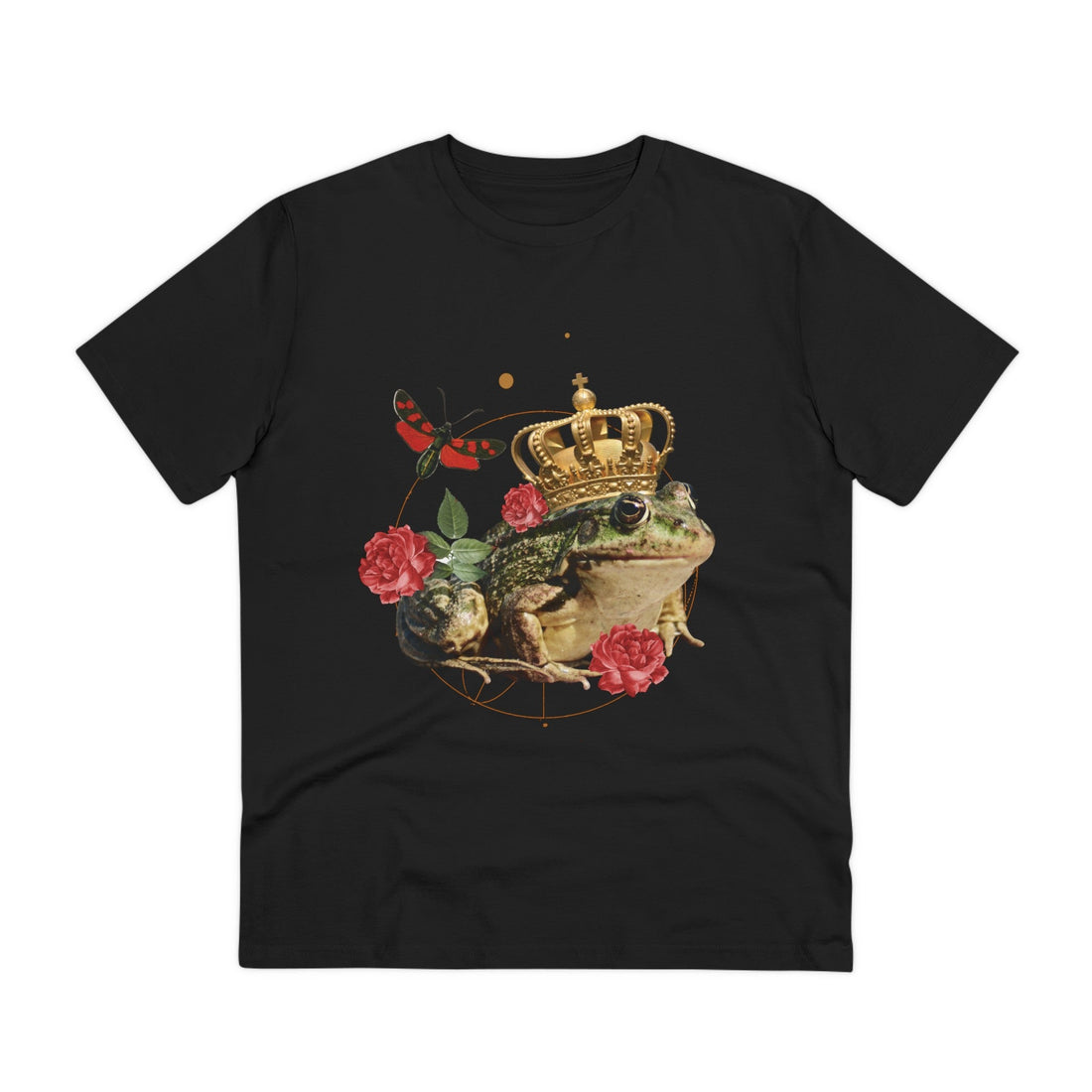 Printify T-Shirt Black / 2XS Frog King Gothic Nature - Quirky Collage - Front Design