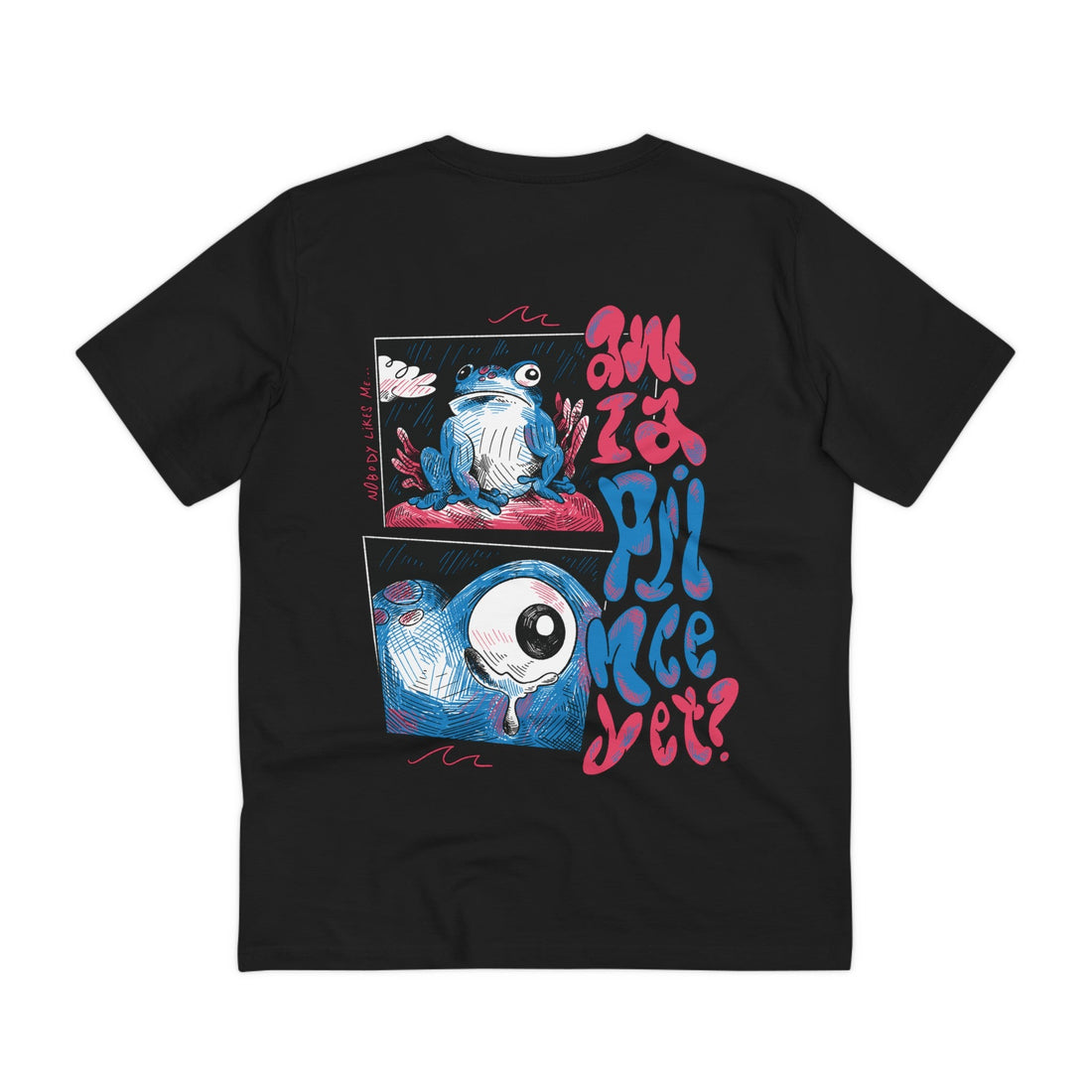 Printify T-Shirt Black / 2XS Frog - Sea Creatures - Back Design