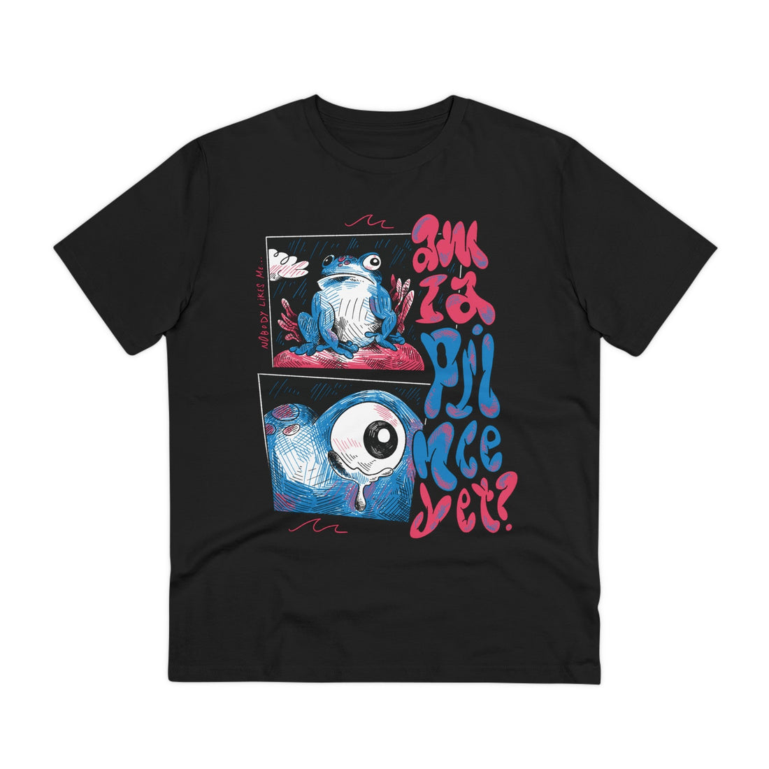 Printify T-Shirt Black / 2XS Frog - Sea Creatures - Front Design