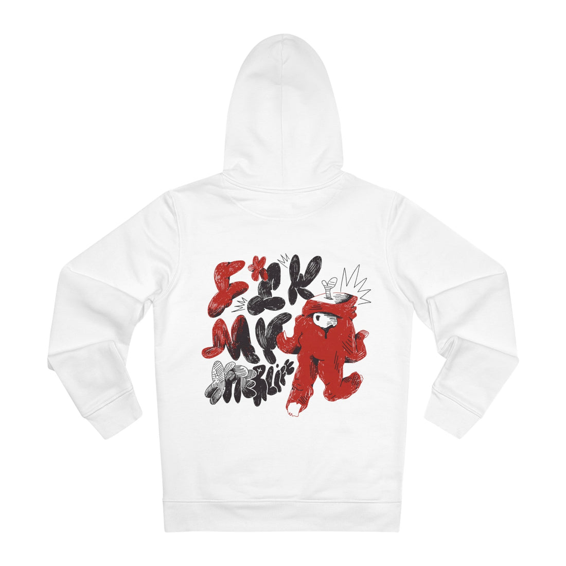 Printify Hoodie White / S Fuck my Afterlife - Afterlife Characters Funny - Hoodie - Back Design