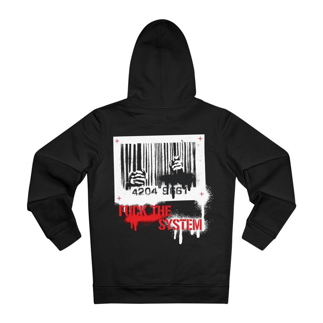 Printify Hoodie Black / 2XL Fuck the System - Streetwear - Joker - Hoodie - Back Design