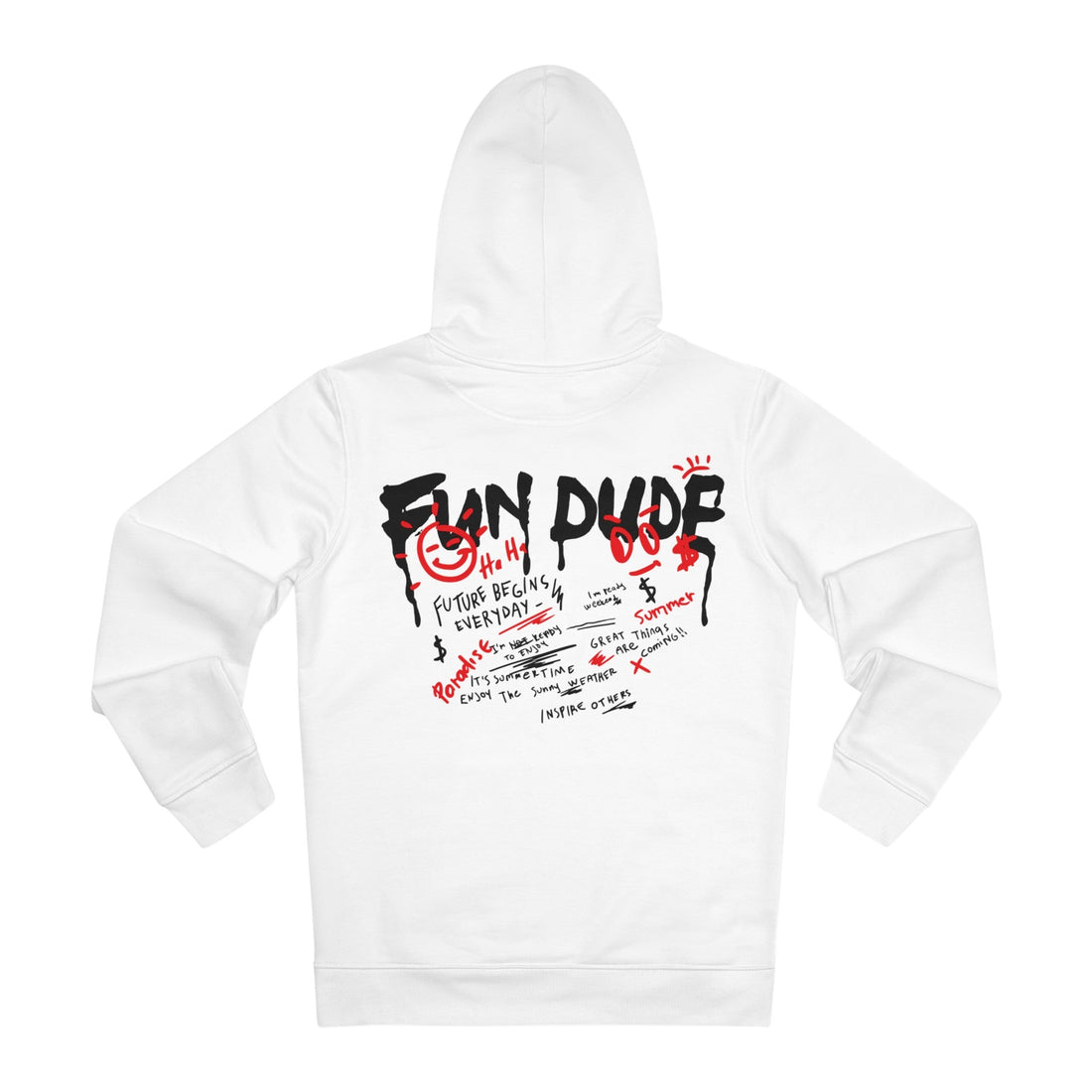 Printify Hoodie White / S Fun Dude Future Begin - Streetwear - Level X - Hoodie - Back Design