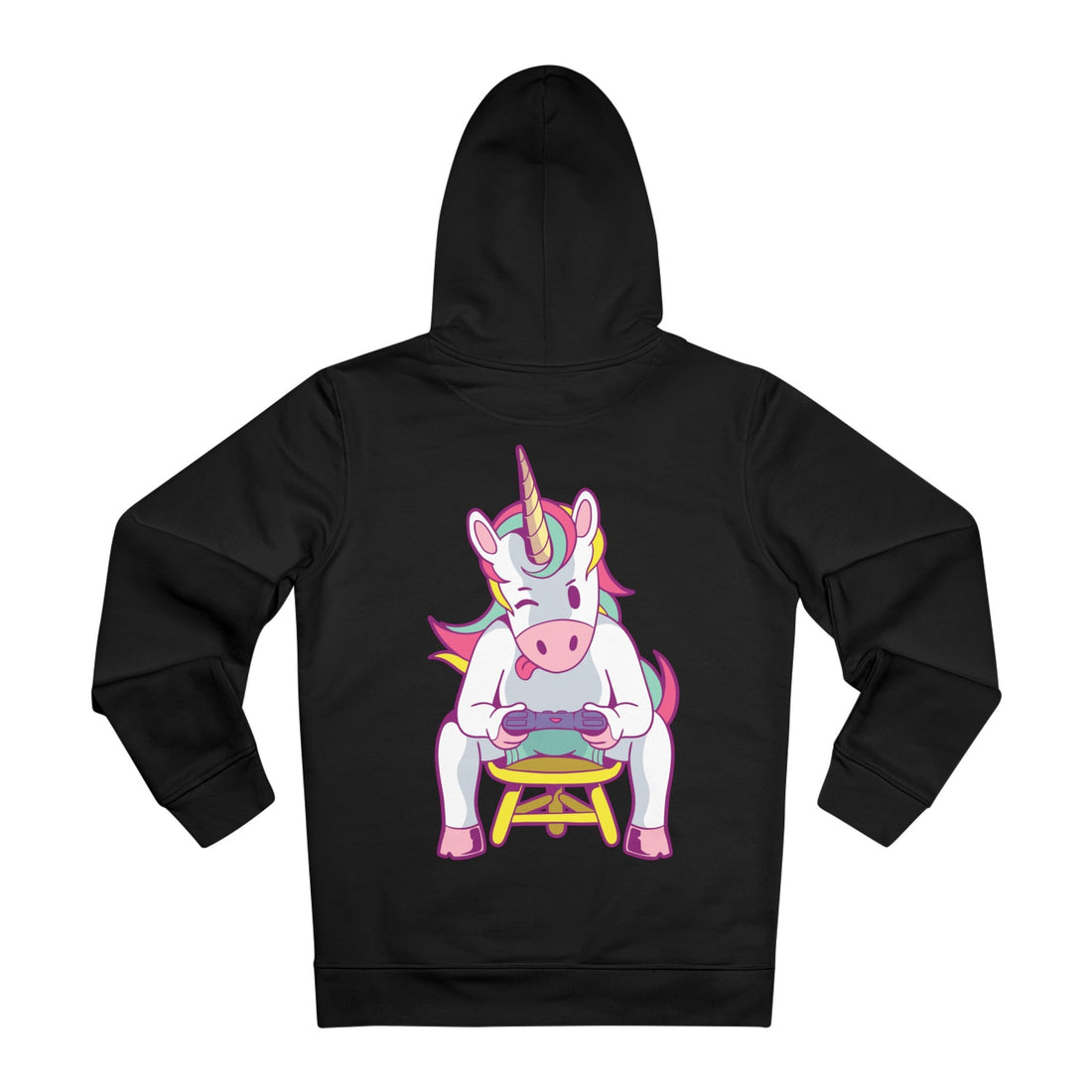 Printify Hoodie Black / 2XL Gamer Unicorn - Unicorn World - Hoodie - Back Design