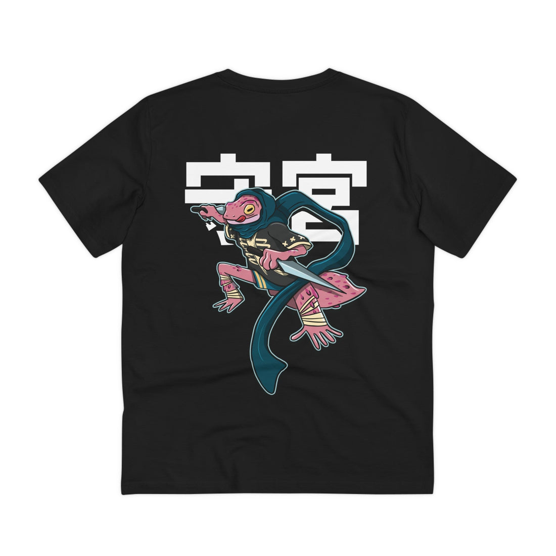 Printify T-Shirt Black / 2XS Gecko - Warrior Animals - Back Design