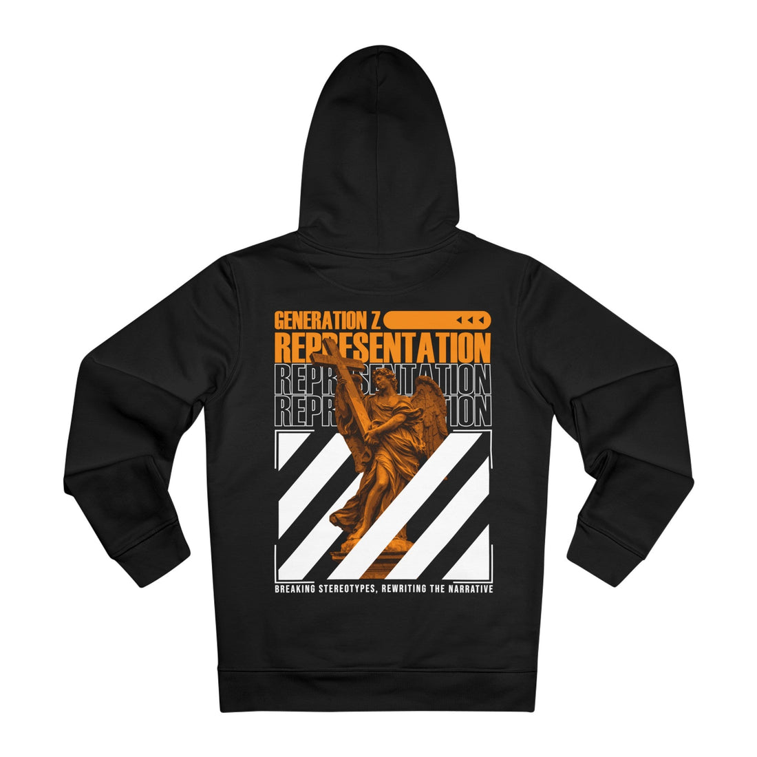 Printify Hoodie Black / M Generation Z Representation - Streetwear - Gods Way - Hoodie - Back Design