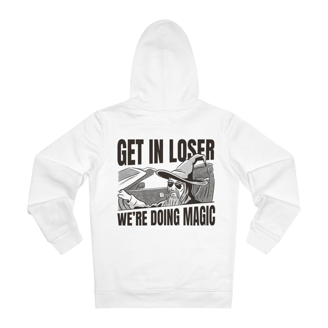 Printify Hoodie White / S Get in Loser We´re doing Magic - Film Parodie - Hoodie - Back Design