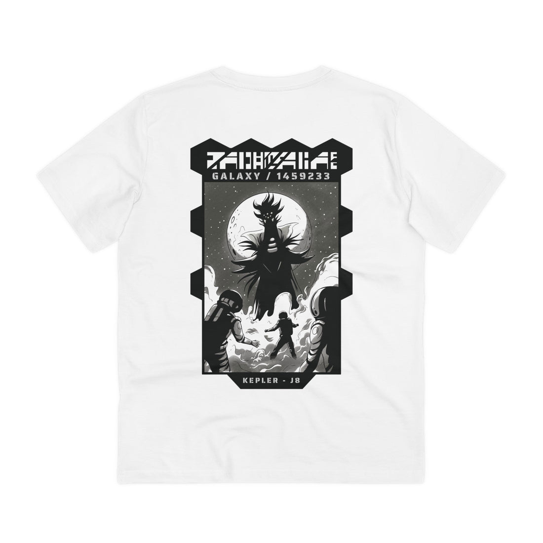 Printify T-Shirt White / 2XS Giant Alien and Astronauts - Astronauts in Space - Back Design