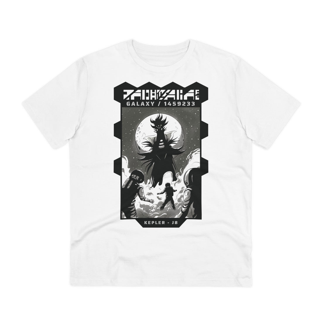 Printify T-Shirt White / 2XS Giant Alien and Astronauts - Astronauts in Space - Front Design