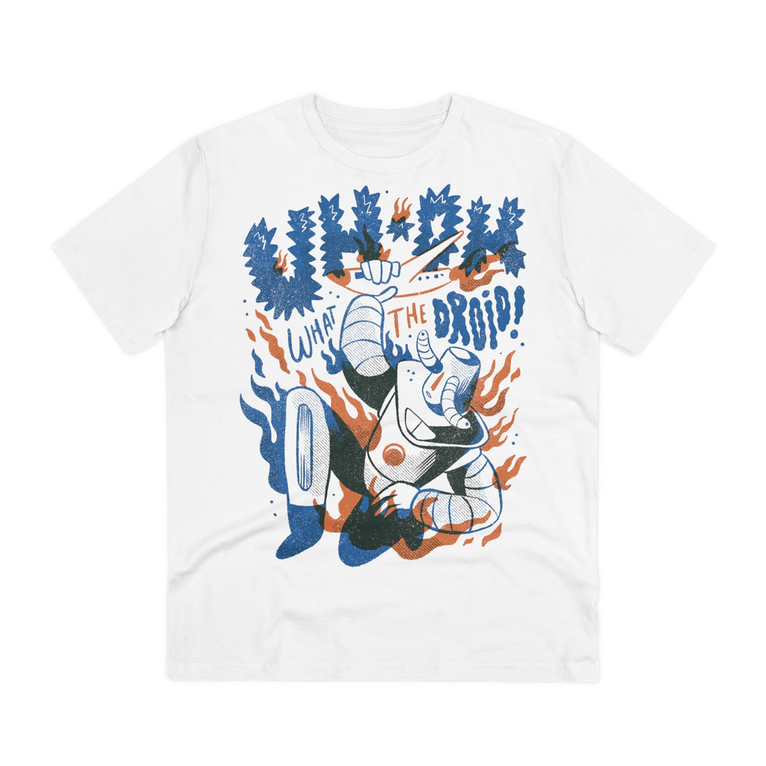 Printify T-Shirt White / 2XS Giant Robot Airplane - Robot Invasion - Front Design