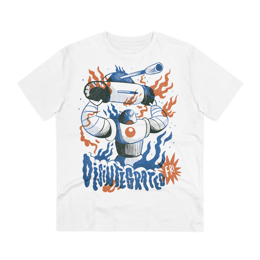 Printify T-Shirt White / 2XS Giant Robot Tank Battle - Robot Invasion - Front Design