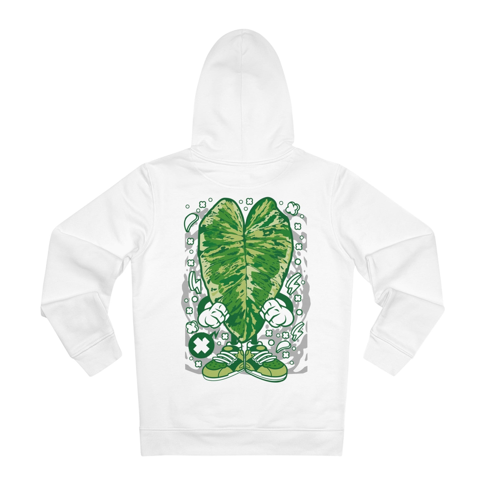 Printify Hoodie White / S Giganteum Marble - Cartoon Plants - Hoodie - Back Design
