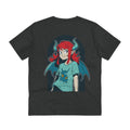 Printify T-Shirt Dark Heather Grey / 2XS Girl Demon - Anime World - Back Design
