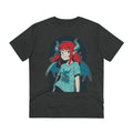 Printify T-Shirt Dark Heather Grey / 2XS Girl Demon - Anime World - Front Design