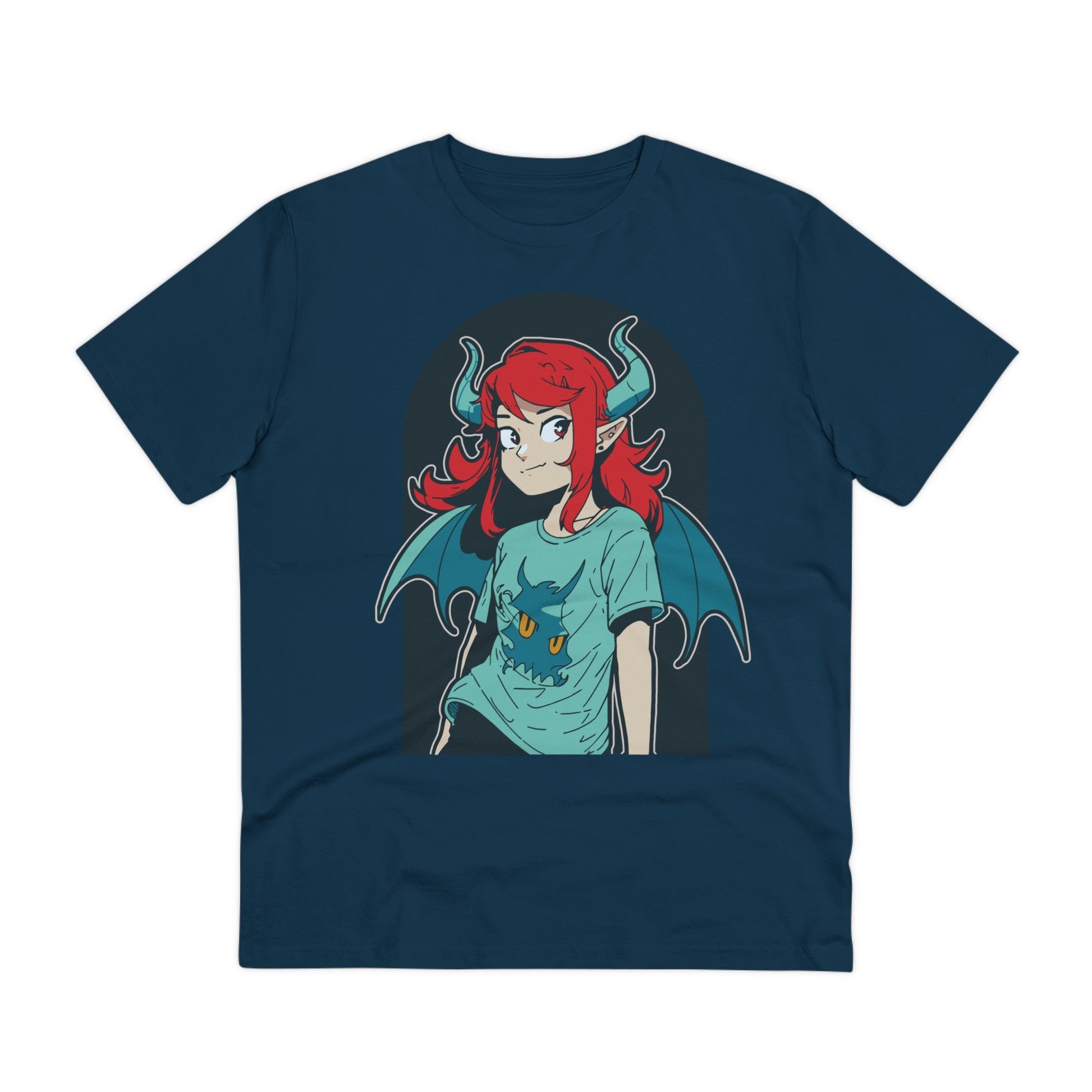 Printify T-Shirt French Navy / 2XS Girl Demon - Anime World - Front Design