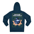 Printify Hoodie French Navy / S Give Me the World - Streetwear - Level X - Hoodie - Back Design