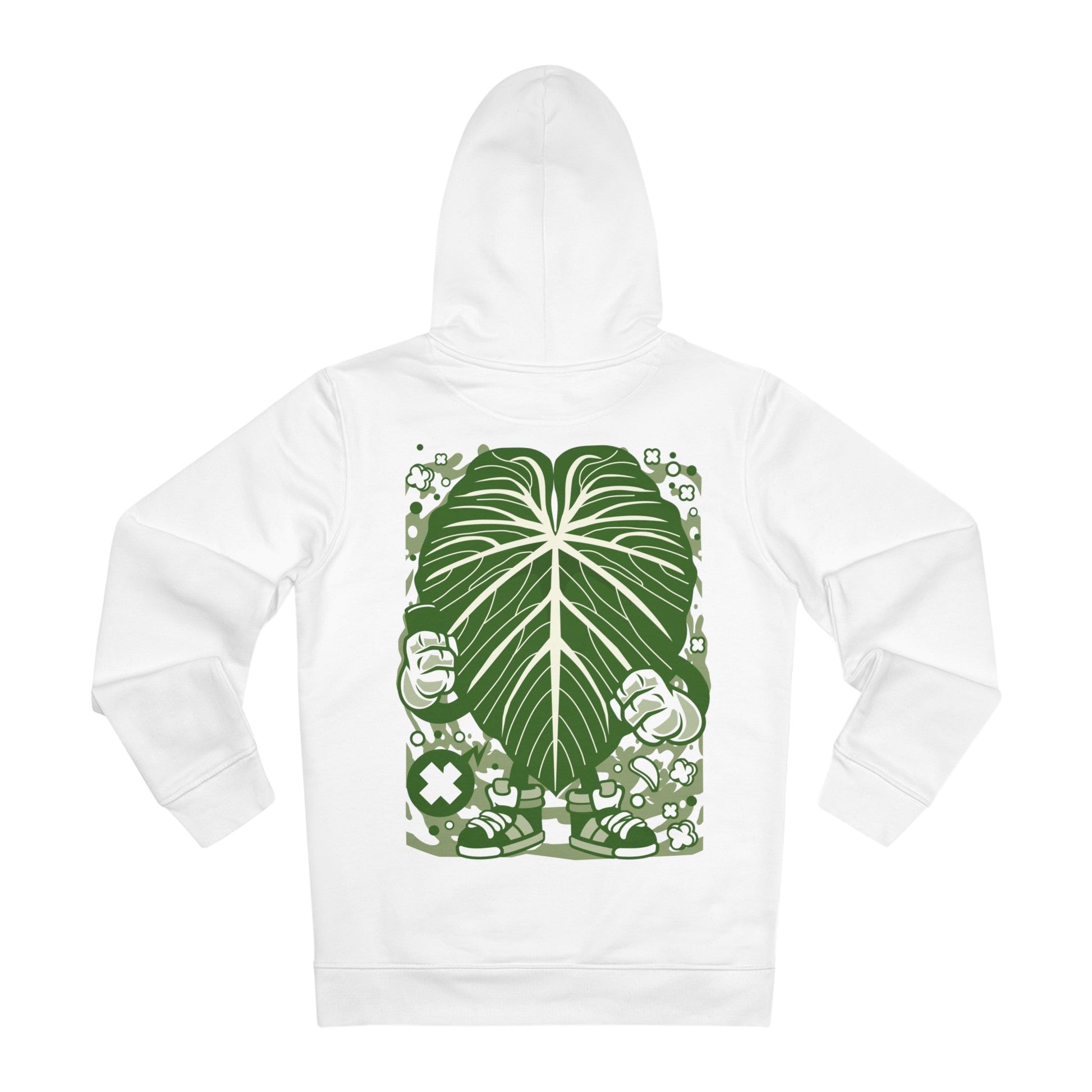 Printify Hoodie White / S Gloriosum White Veins - Cartoon Plants - Hoodie - Back Design