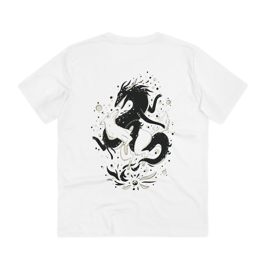 Printify T-Shirt White / 2XS Good and Evil Wolves - Magical Wolf - Back Design
