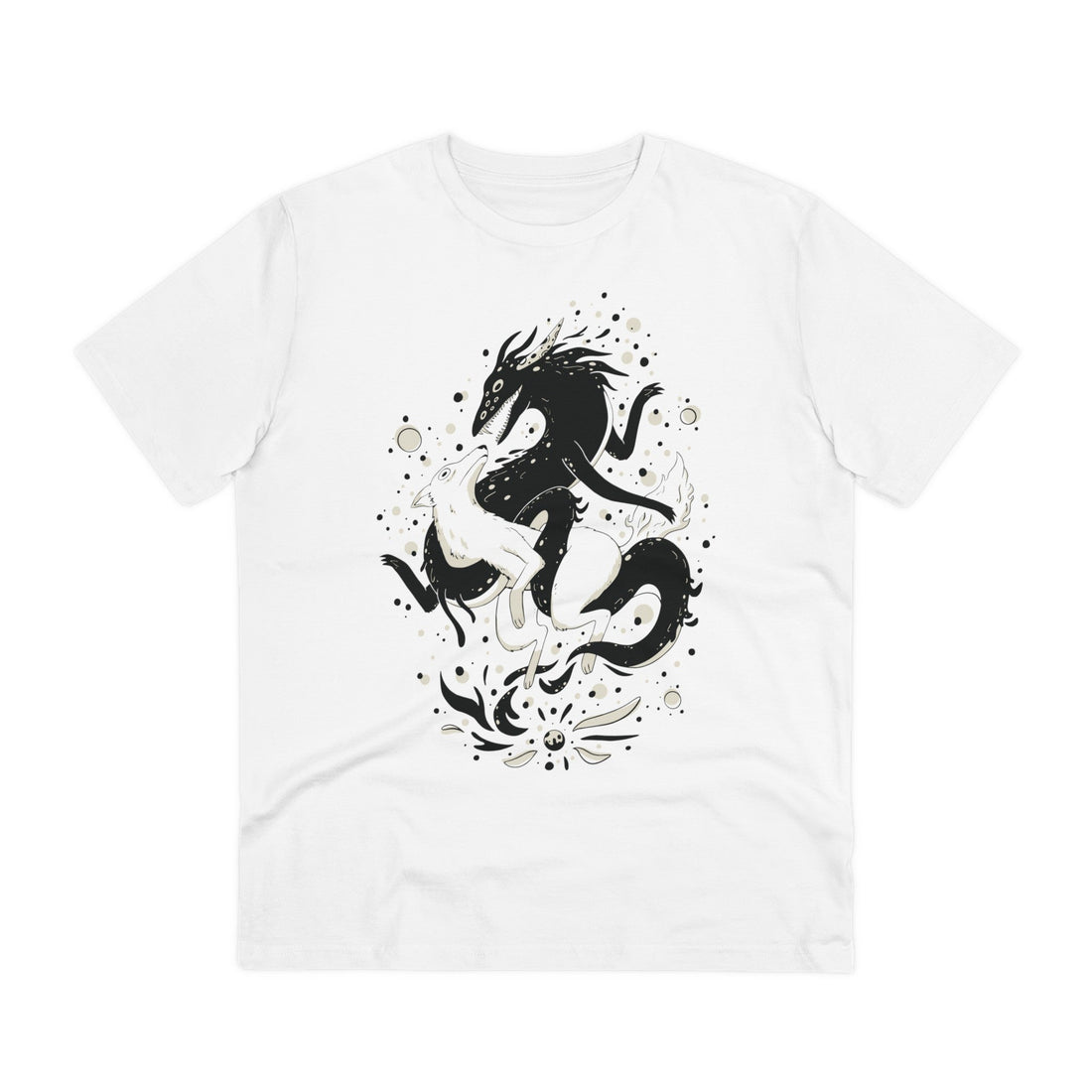 Printify T-Shirt White / 2XS Good and Evil Wolves - Magical Wolf - Front Design