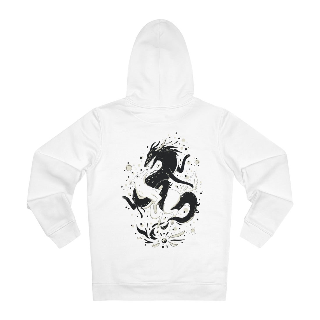 Printify Hoodie White / S Good and Evil Wolves - Magical Wolf - Hoodie - Back Design