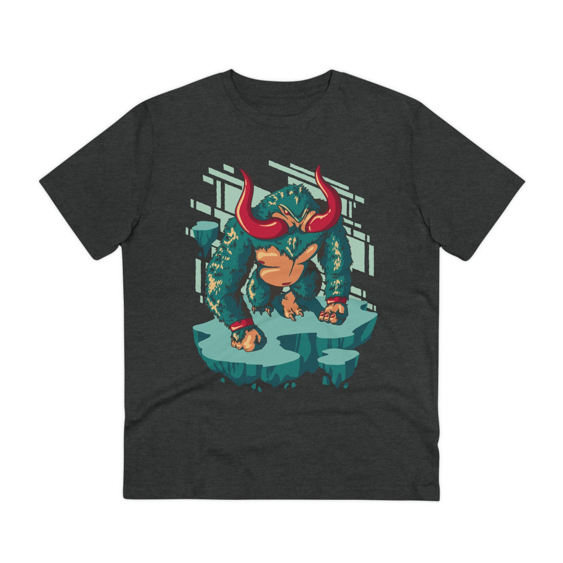 Printify T-Shirt Dark Heather Grey / 2XS Gorilla - Nightmare Monsters - Front Design