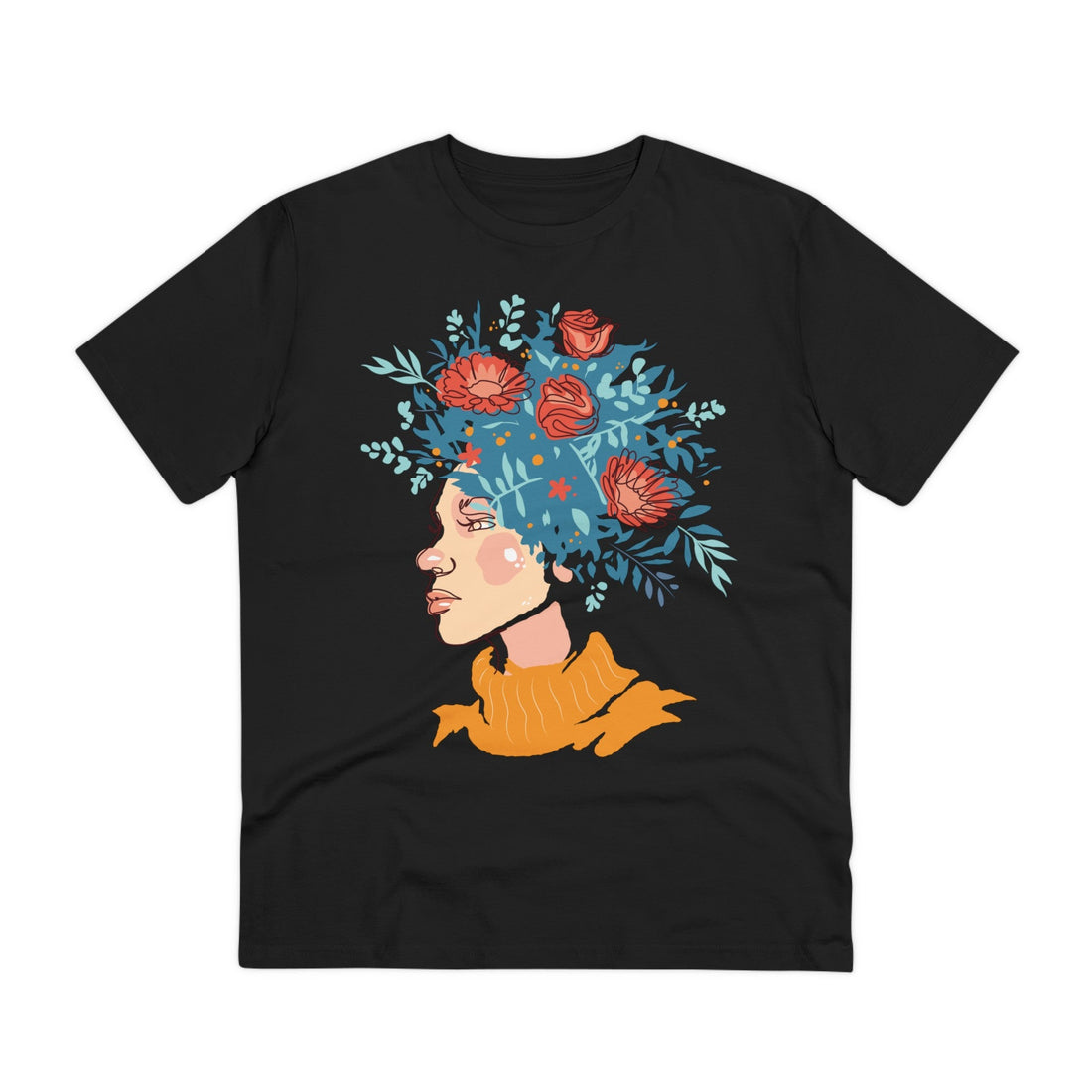 Printify T-Shirt Black / 2XS Got flowers on the brain - Self Worth - Front Design
