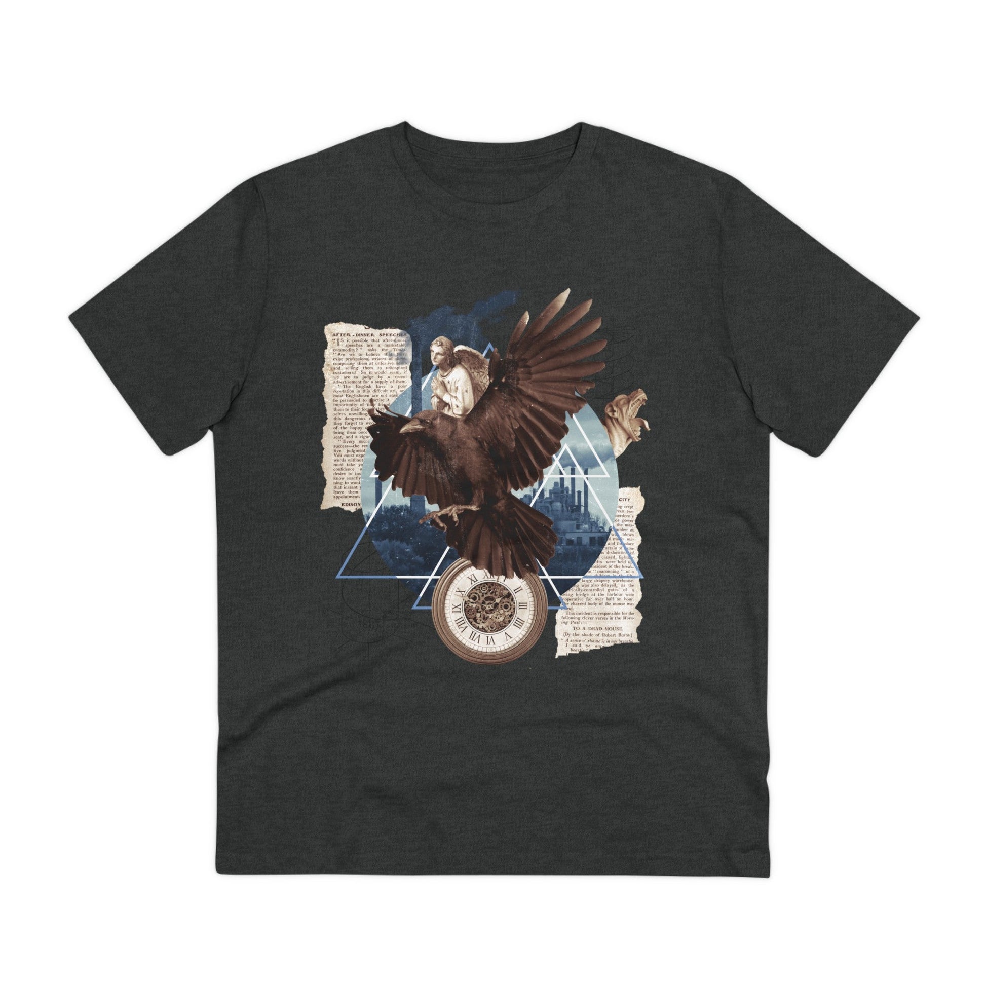 Printify T-Shirt Dark Heather Grey / 2XS Gothic Raven - Streetwear - King Breaker - Front Design