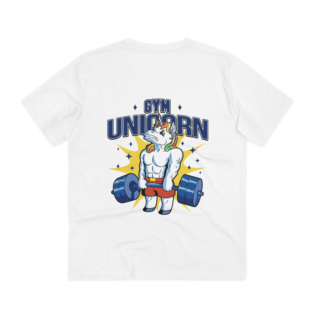 Printify T-Shirt White / 2XS Gym Unicorn - Unicorn World - Back Design