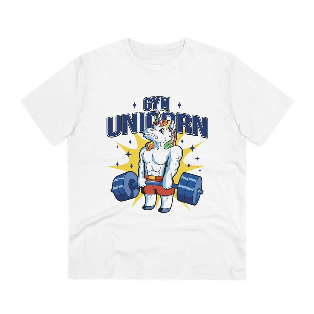 Printify T-Shirt White / 2XS Gym Unicorn - Unicorn World - Front Design