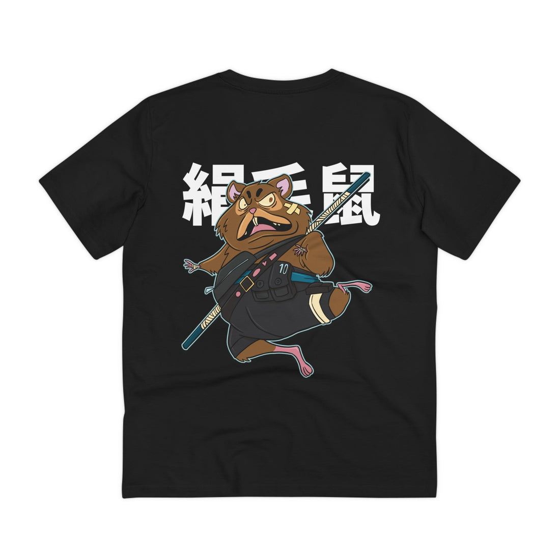 Printify T-Shirt Black / 2XS Hamster - Warrior Animals - Back Design