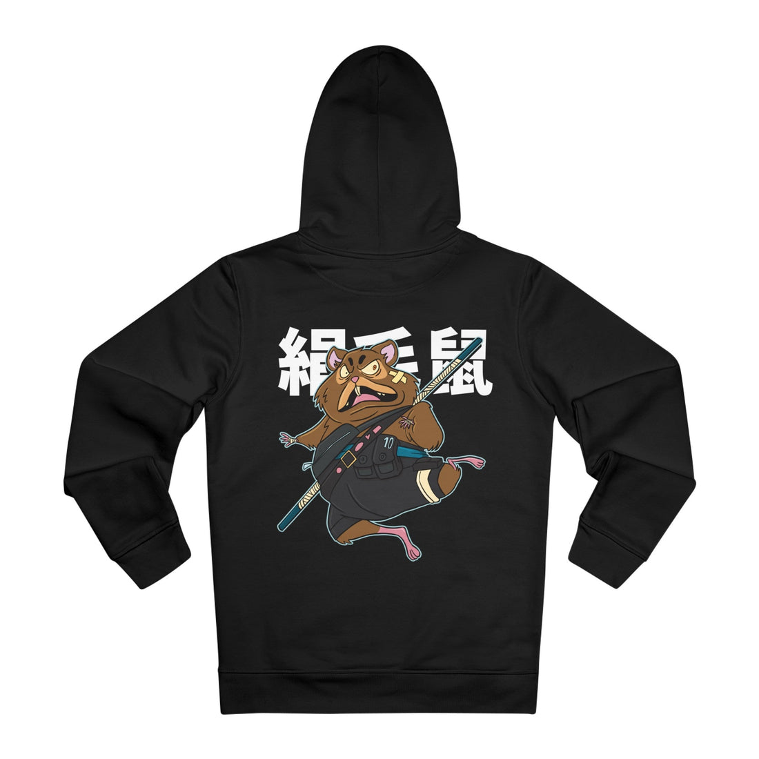 Printify Hoodie Black / M Hamster - Warrior Animals - Hoodie - Back Design