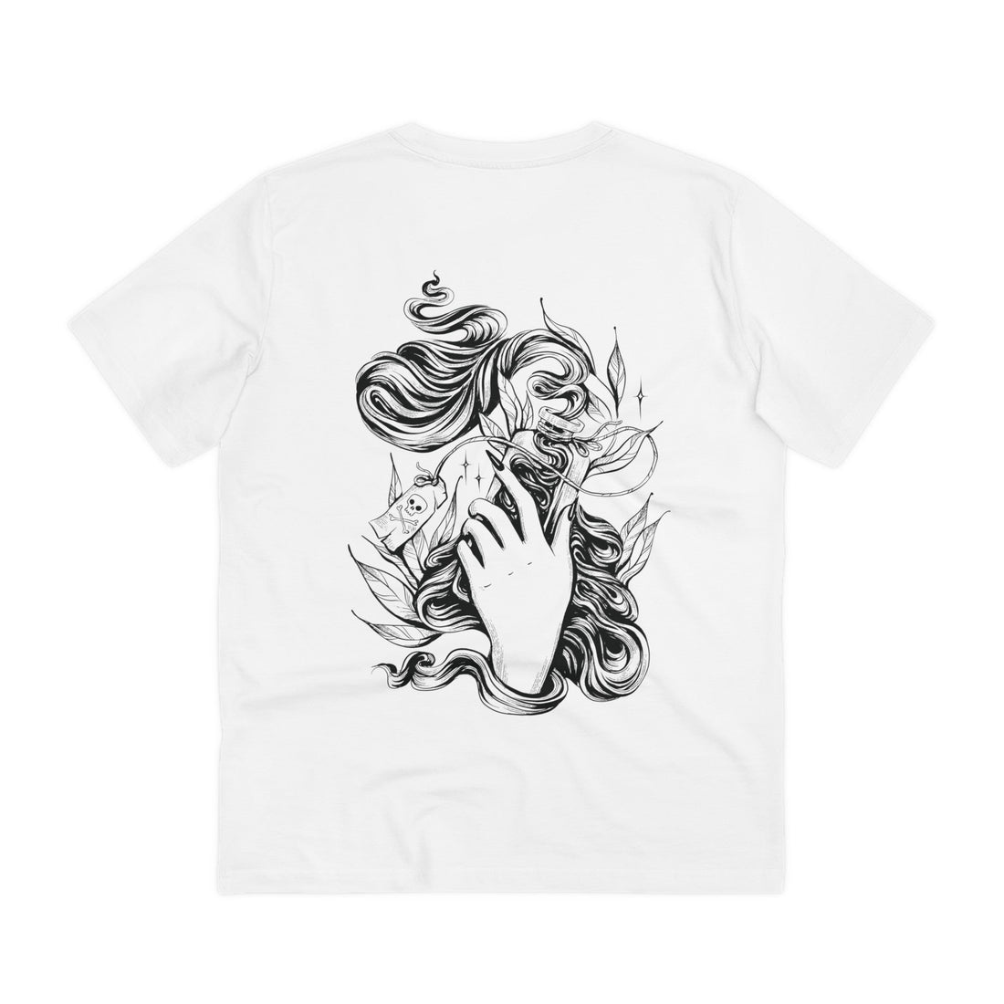 Printify T-Shirt White / 2XS Hand Drawn Gothic Dark - Hand Drawn Dark Gothic - Back Design