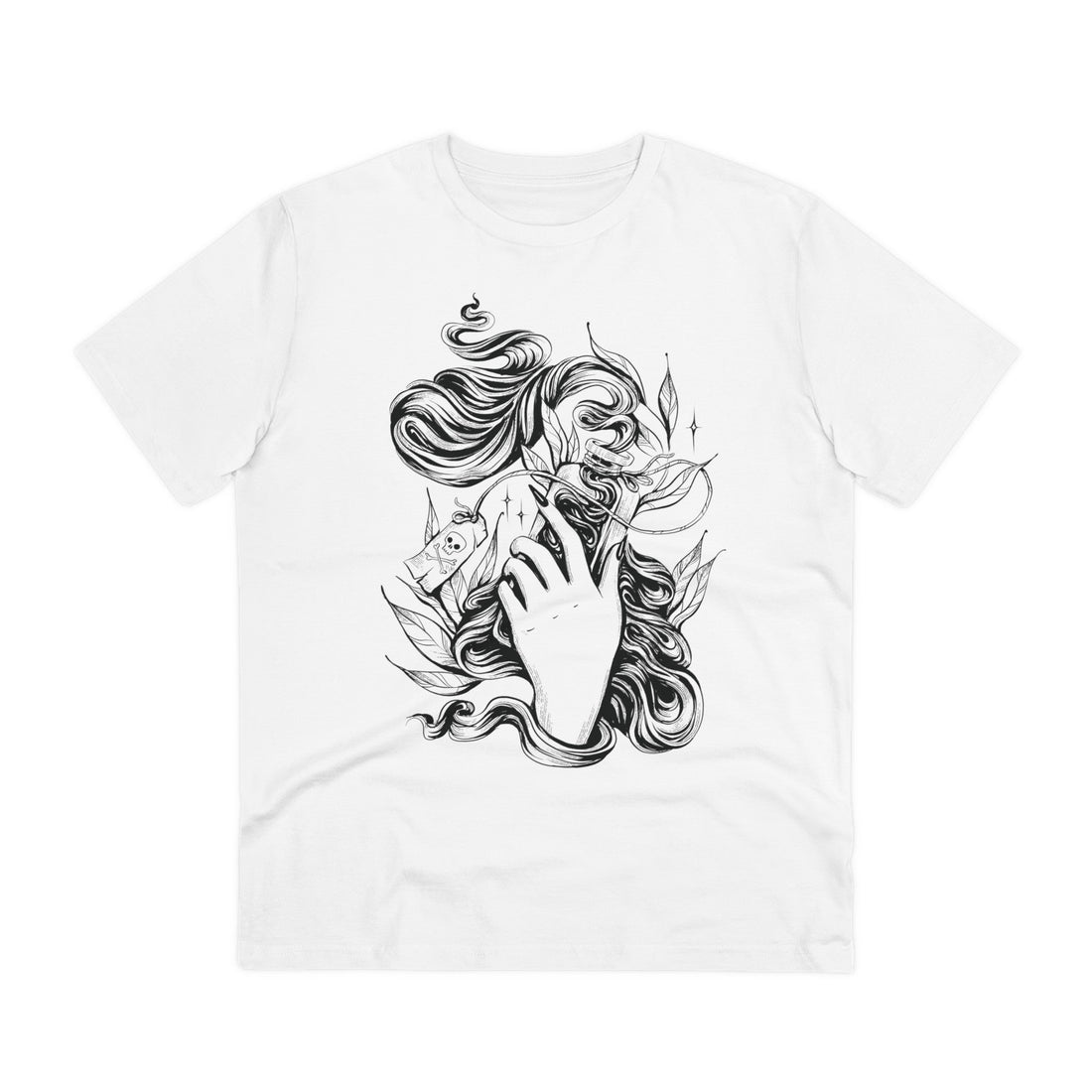 Printify T-Shirt White / 2XS Hand Drawn Gothic Dark - Hand Drawn Dark Gothic - Front Design