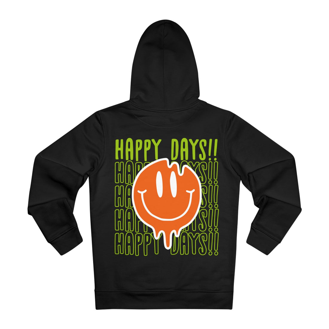 Printify Hoodie Black / 2XL Happy Days Smile - Streetwear - Joker - Hoodie - Back Design