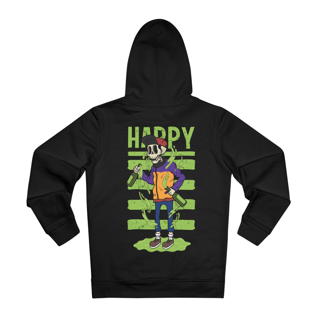 Printify Hoodie Black / 2XL Happy Sucks Skull - Streetwear - I´m Fine - Hoodie - Back Design