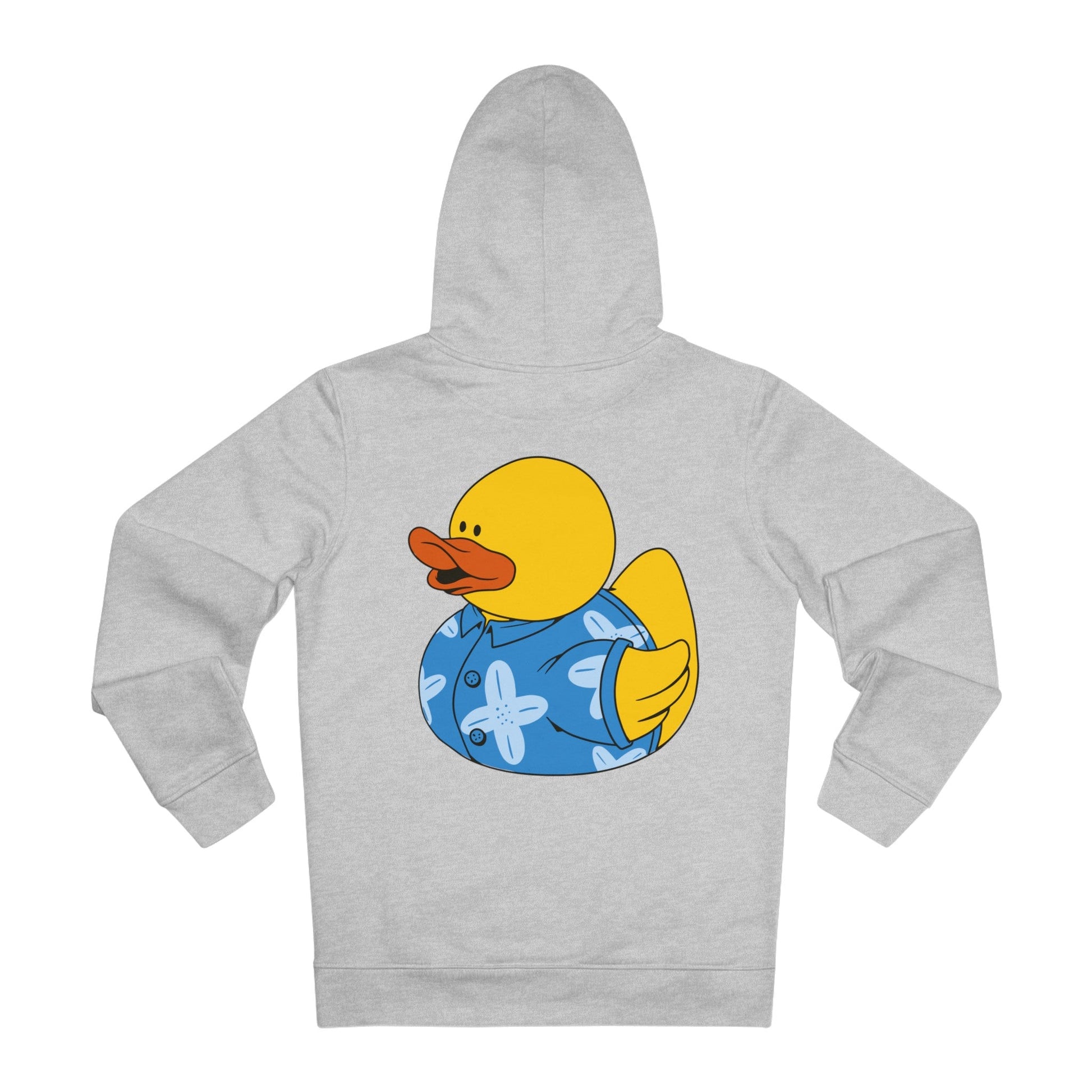 Printify Hoodie Heather Grey / S Hawaiian Shirt - Rubber Duck - Hoodie - Back Design