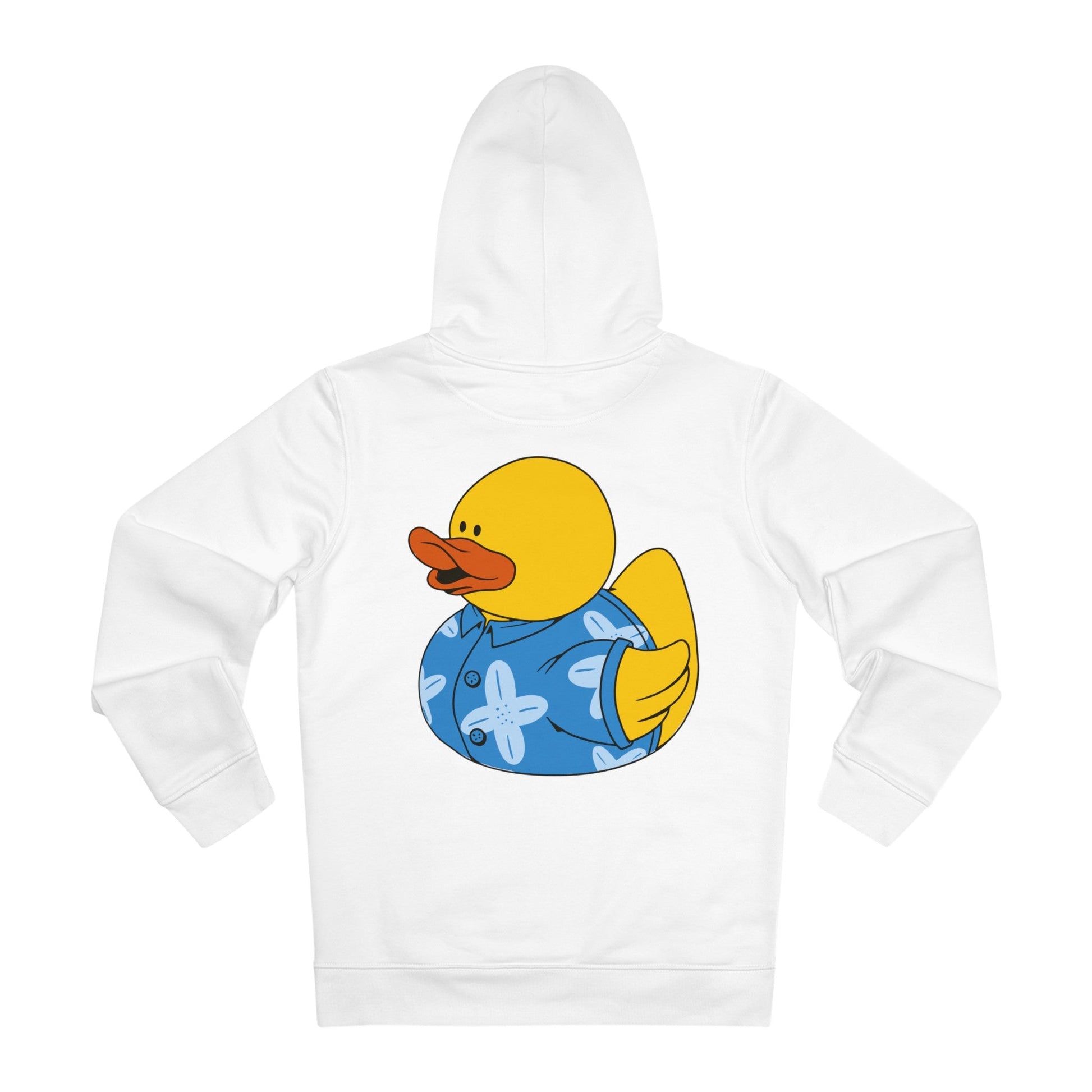 Printify Hoodie White / S Hawaiian Shirt - Rubber Duck - Hoodie - Back Design