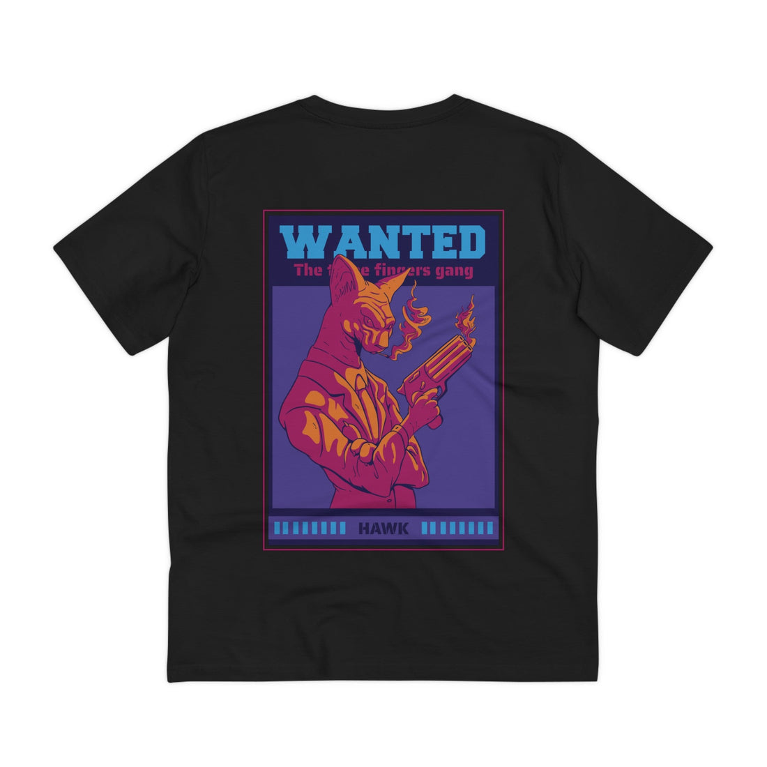 Printify T-Shirt Black / 2XS Hawk - Cat Mafia - Back Design